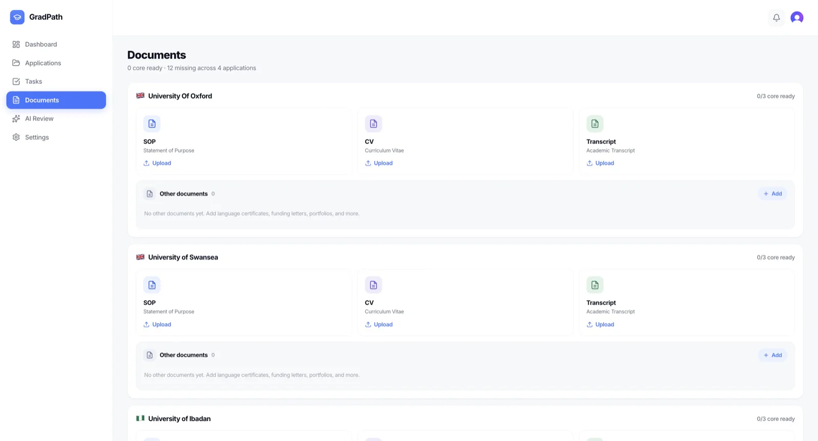 GradPath — document management