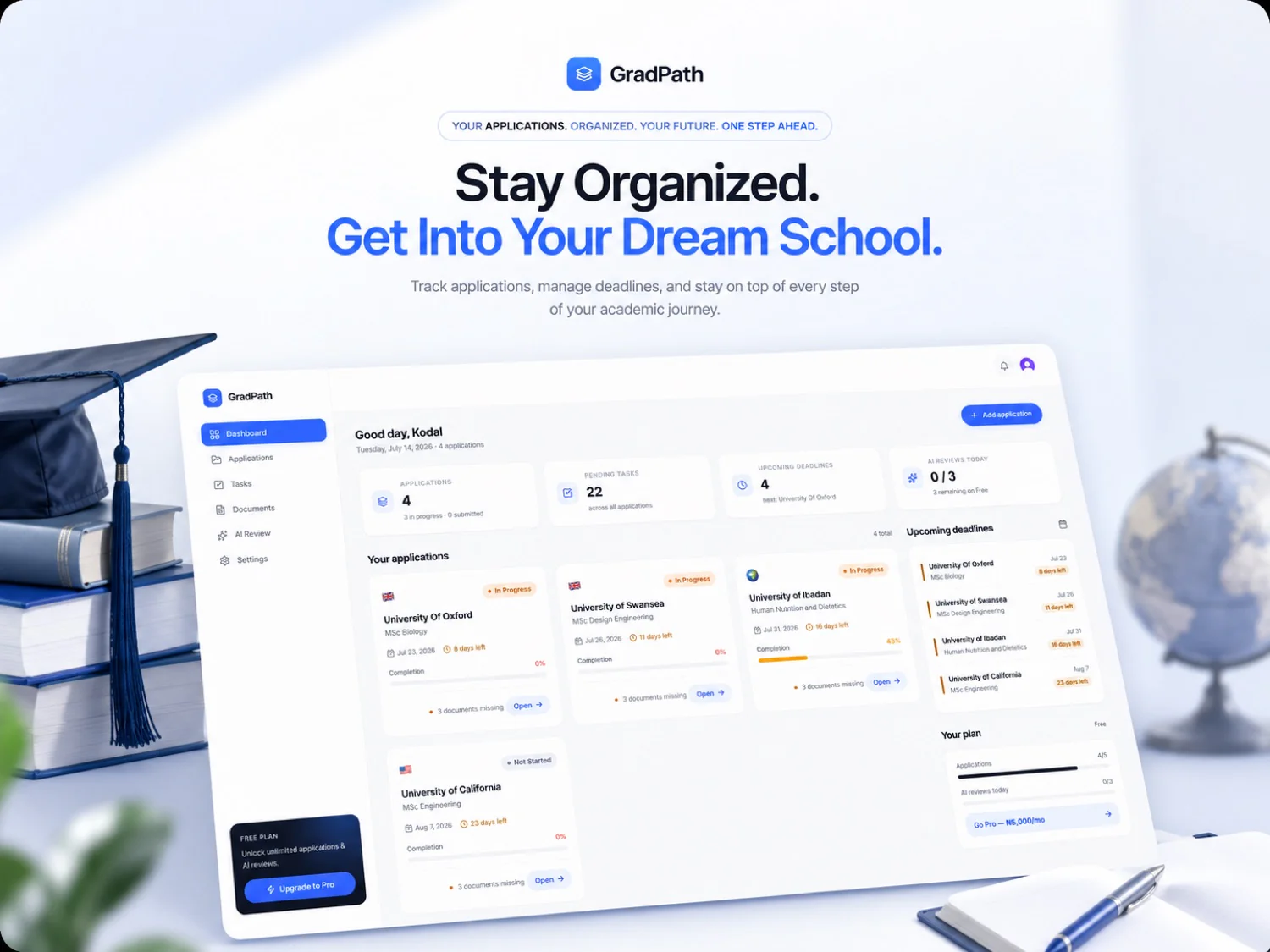 GradPath — graduate-school application tracker