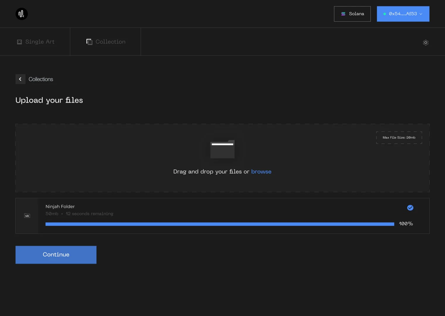 Merger X — upload folder and proceed to generation