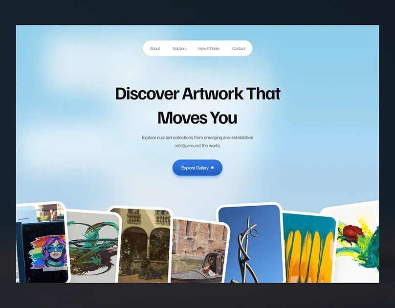 Art Gallery — Hero Section